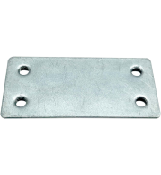 P-BD80D Flat Connector Reinforced Joint for Large Aluminium Profiles, Galvanized Steel, High Load Capacity, Smooth Finish, Ideal for Fabric Frame Assembly